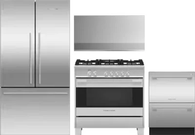 4 Piece Package Includes Refrigerator, Range, Hood And Dishwasher